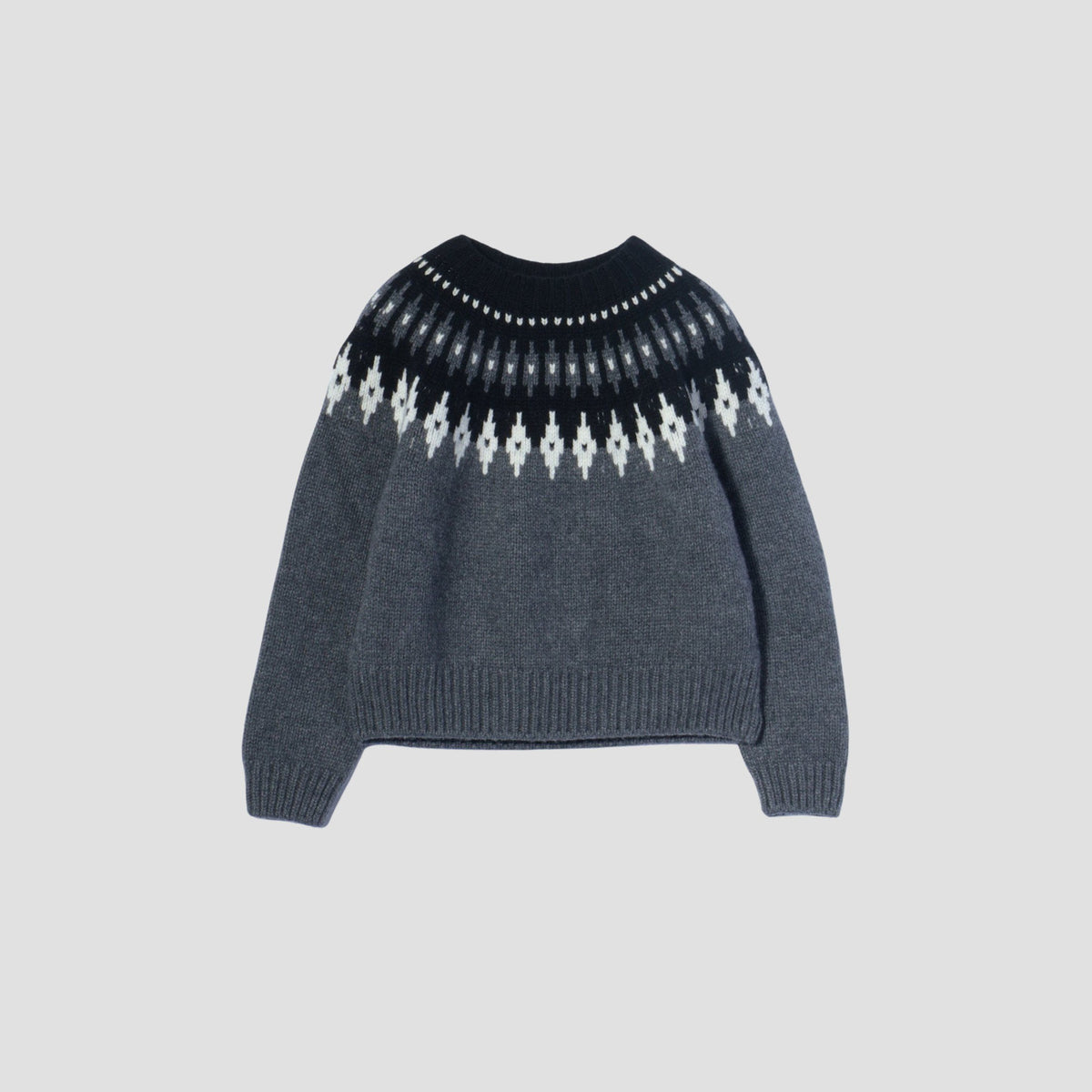 WOOL CASHMERE SILK FAIRISLE KNIT