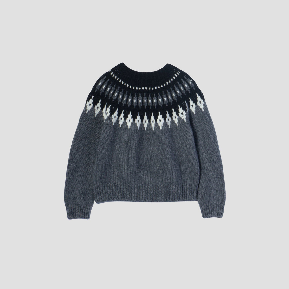 WOOL CASHMERE SILK FAIRISLE KNIT