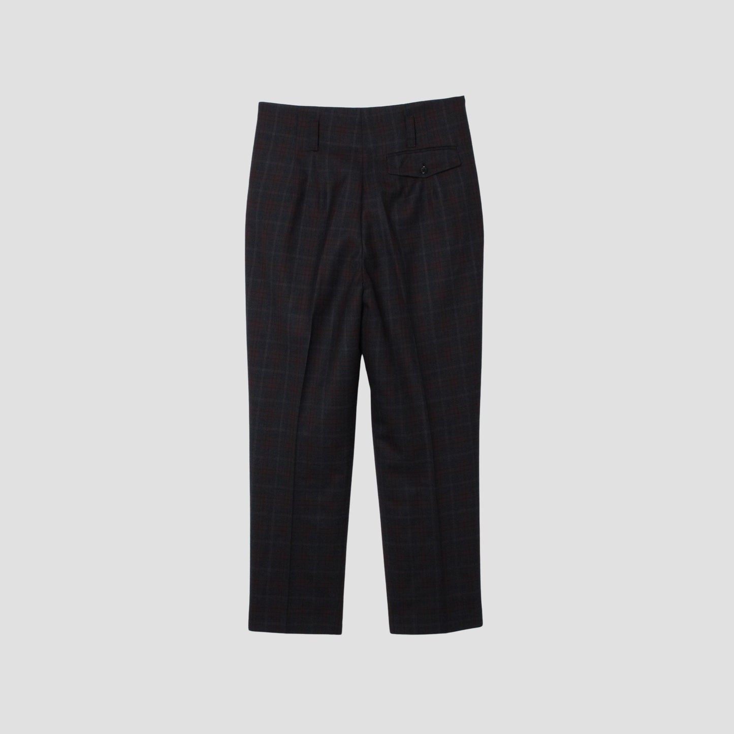 PLAID WOOL TROUSERS