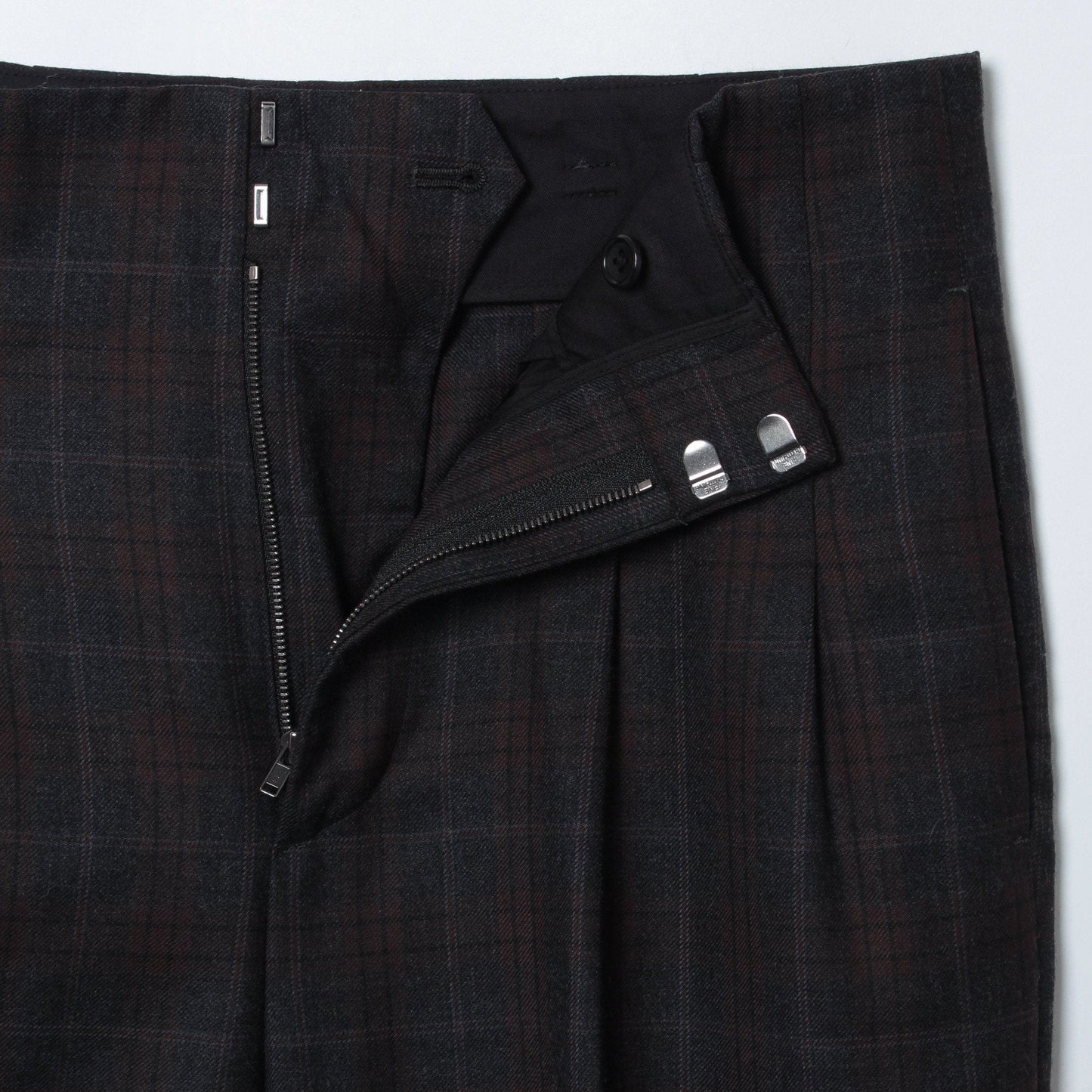 PLAID WOOL TROUSERS