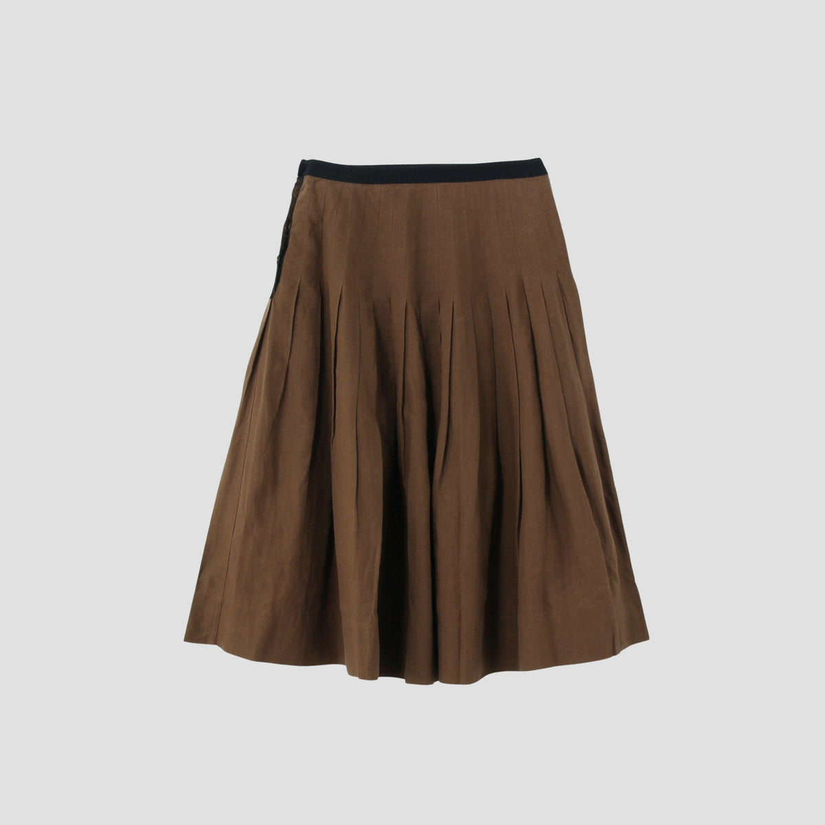 DENSE FINE LINEN POPLIN SKIRT
