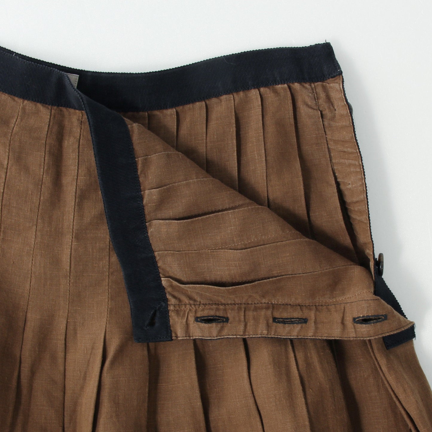 DENSE FINE LINEN POPLIN SKIRT