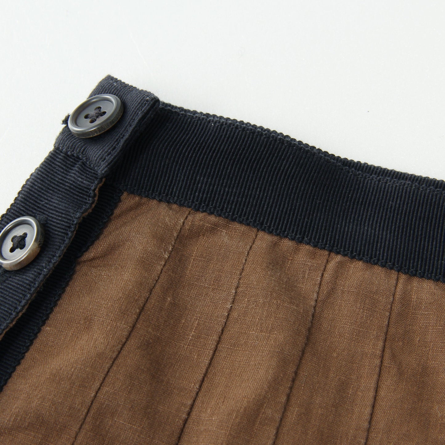 DENSE FINE LINEN POPLIN SKIRT