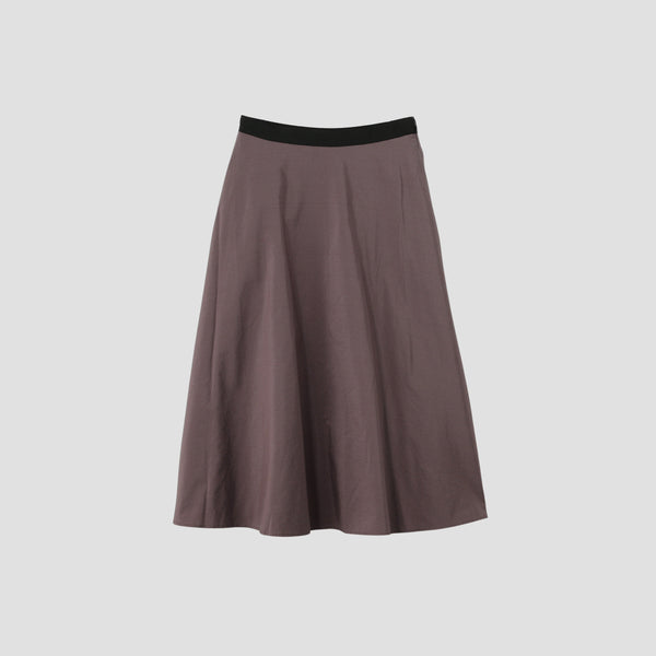 SILK COTTON POPLIN SKIRT