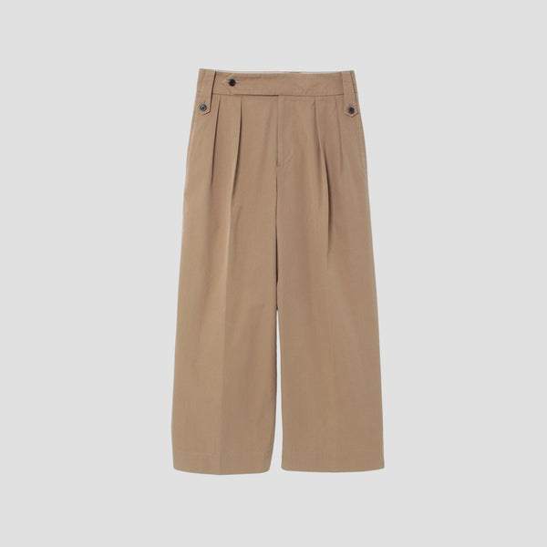 WORN COTTON GABARDINE TROUSERS