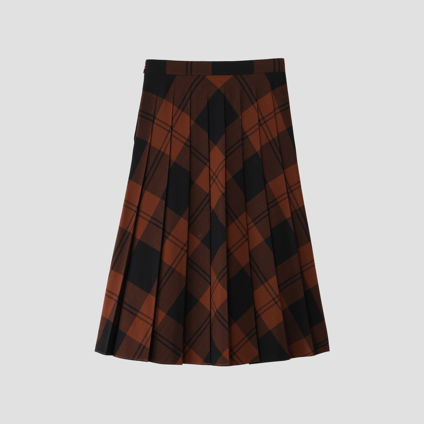 LINDSAY CHECK WOOL BLEND SKIRT