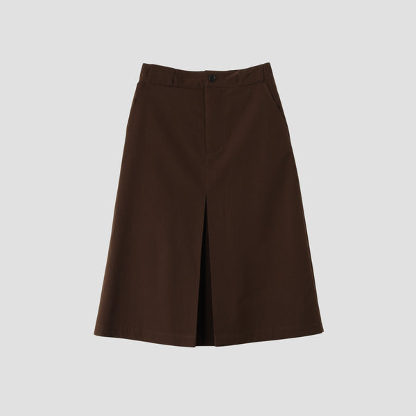 FINE WOOL TWILL SKIRT