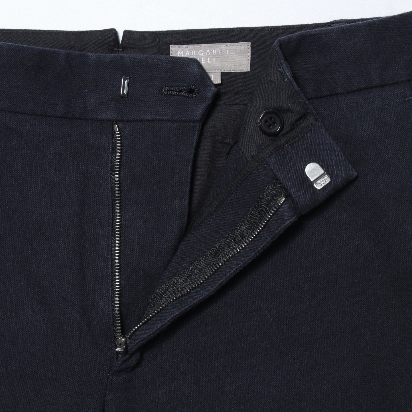 YARN DYE HEAVY COTTON TWILL TROUSERS