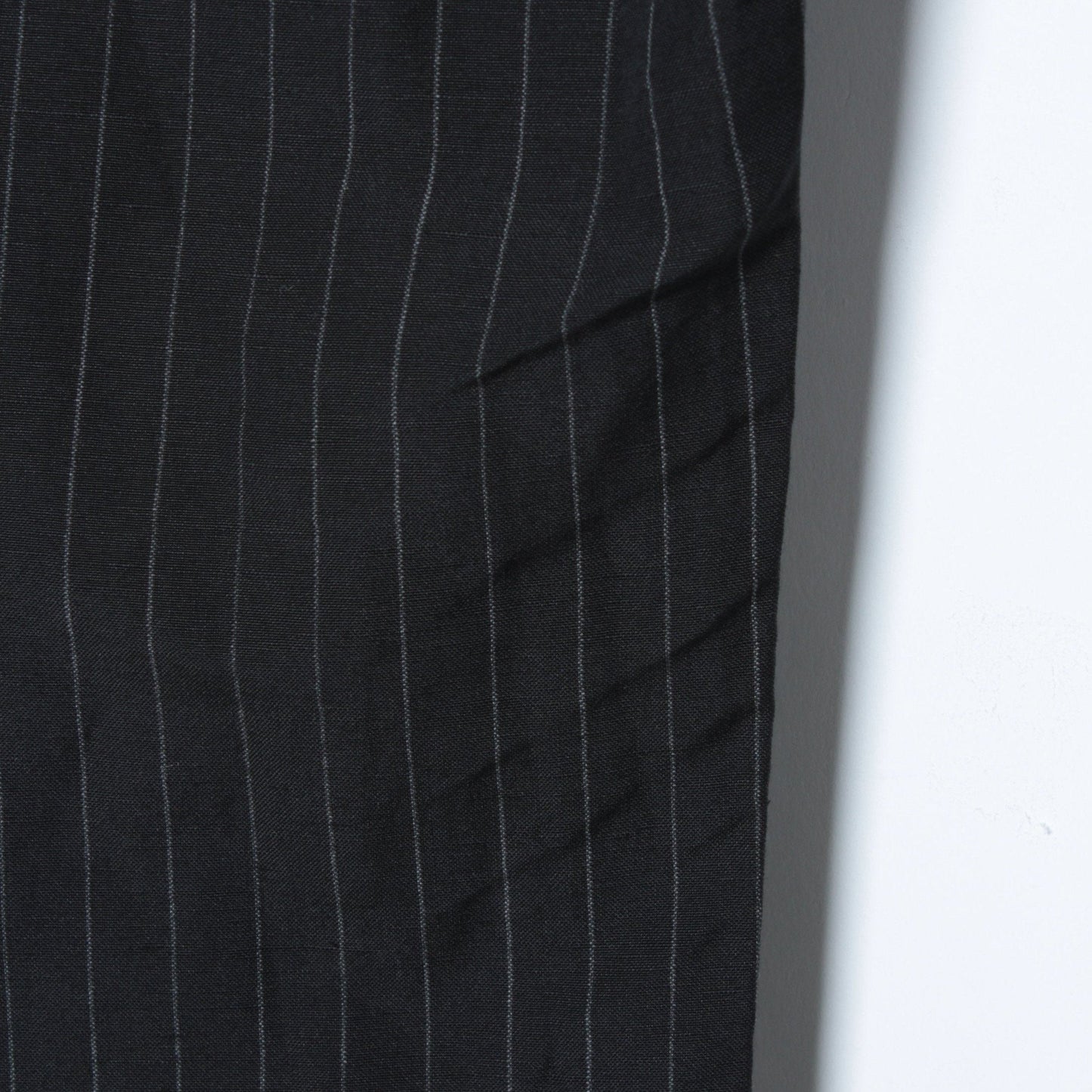 WOOL LINEN PINSTRIPE TROUSERS