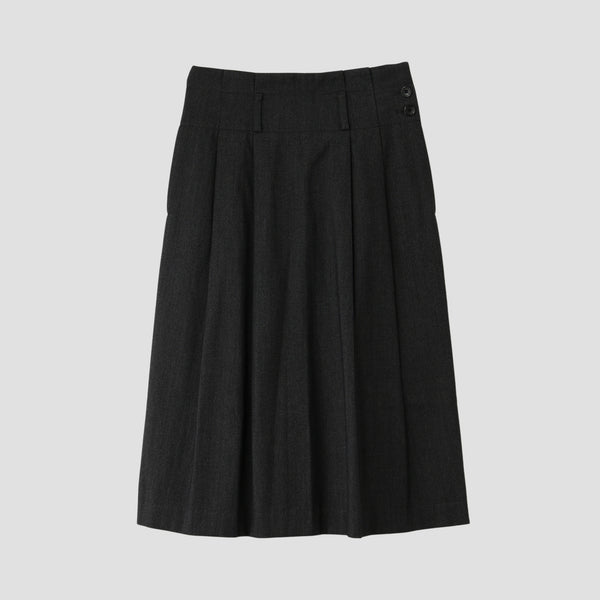 BRUSHED COTTON WOOL SKIRT