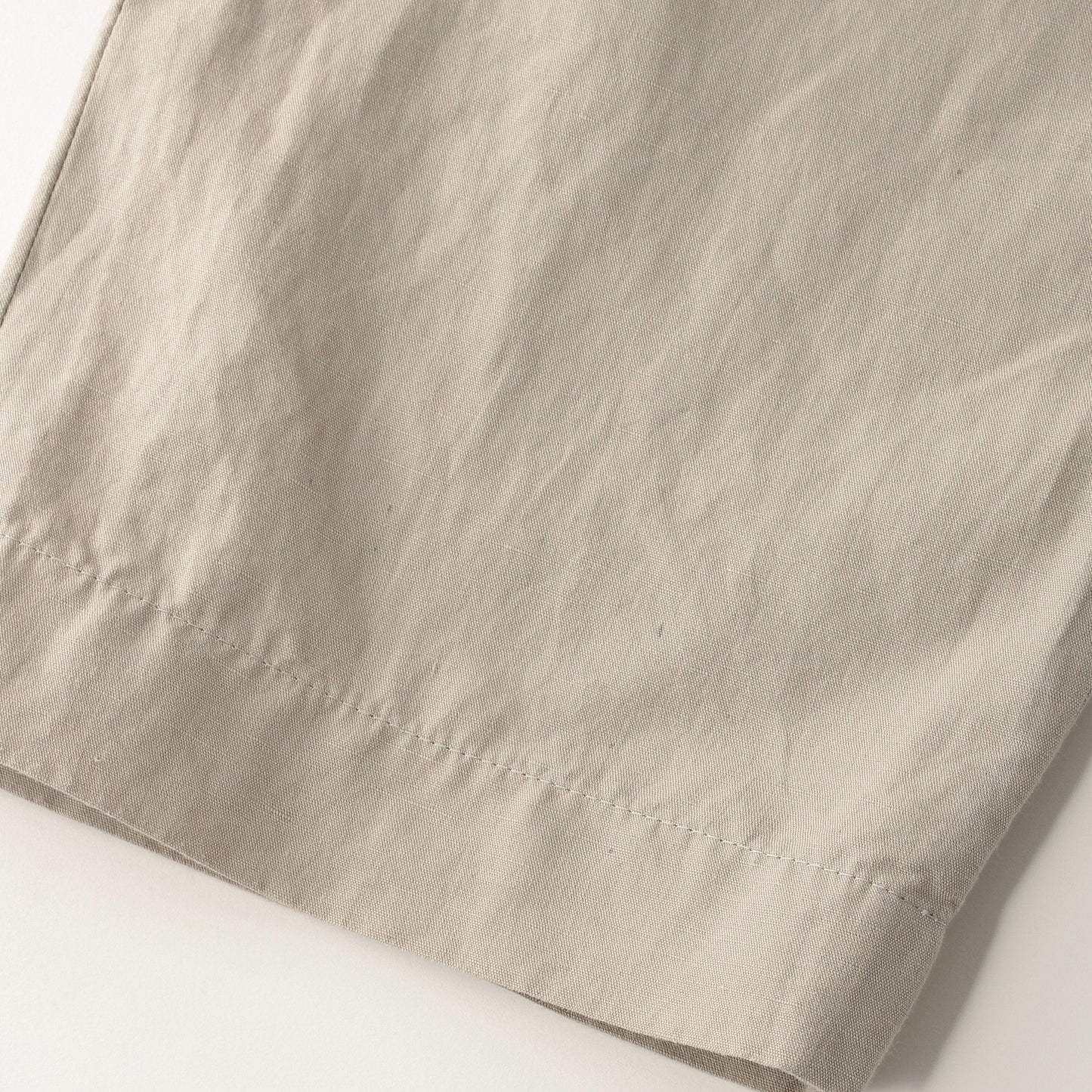 PLAIN WEAVE COTTON LINEN TROUSERS