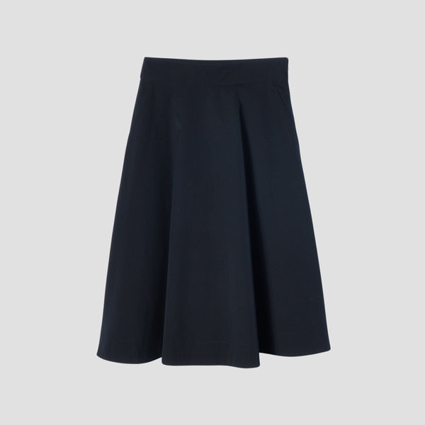 FINE WOOL COTTON TWILL SKIRT