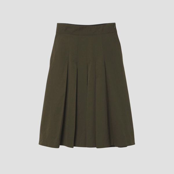 FINE WOOL COTTON TWILL SKIRT