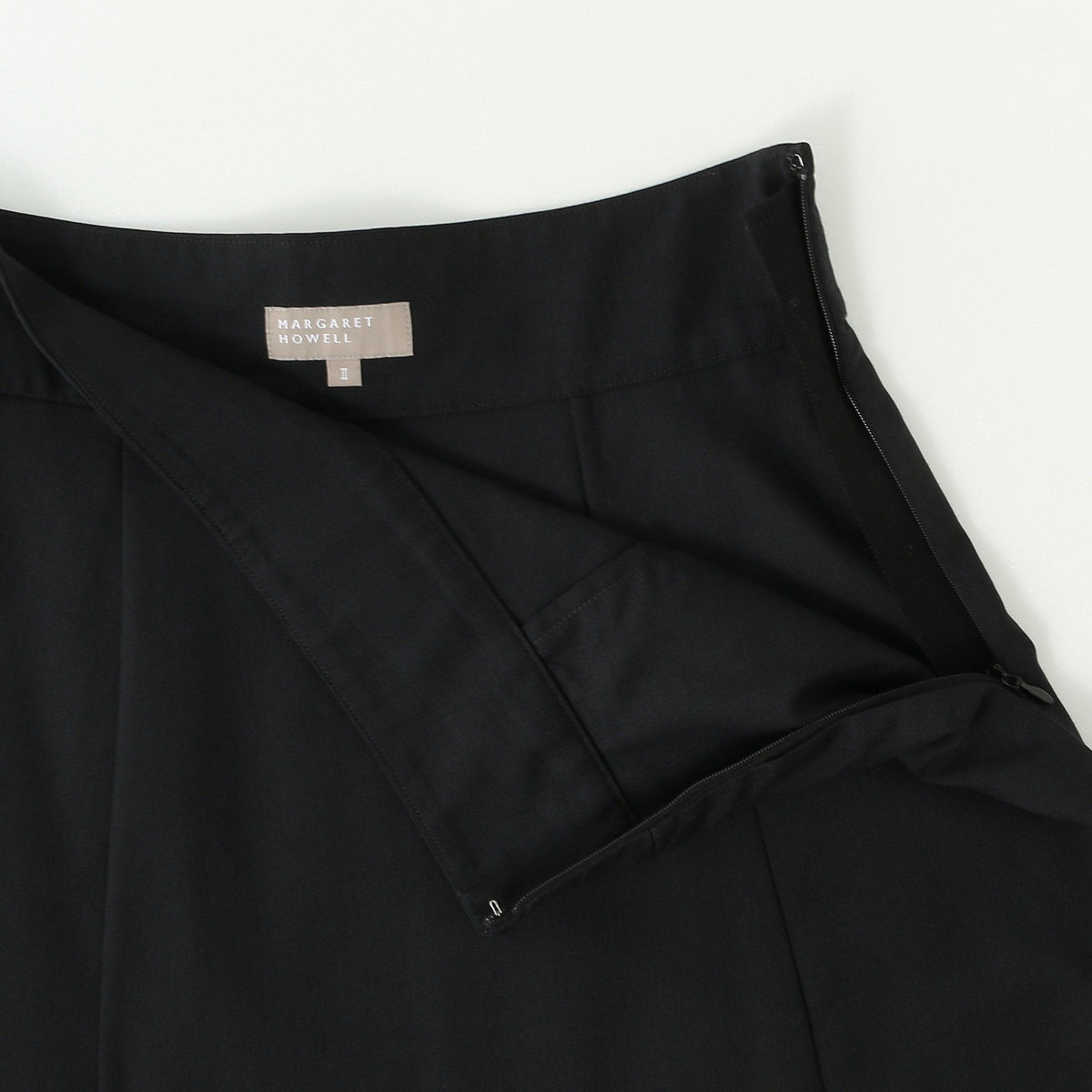 FINE WOOL POPLIN SKIRT