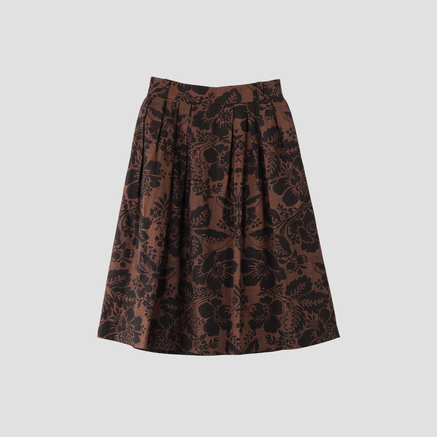 DAMASK COTTON LINEN TWILL SKIRT