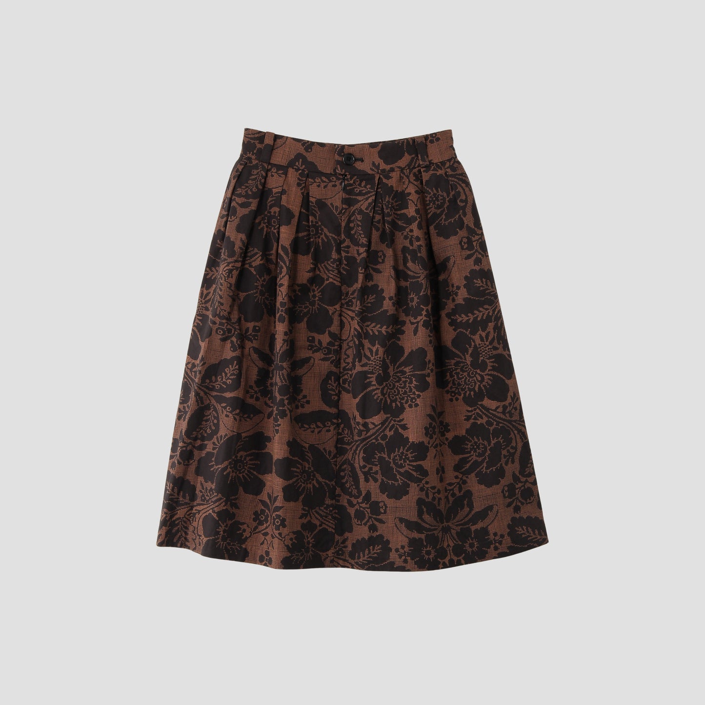 DAMASK COTTON LINEN TWILL SKIRT