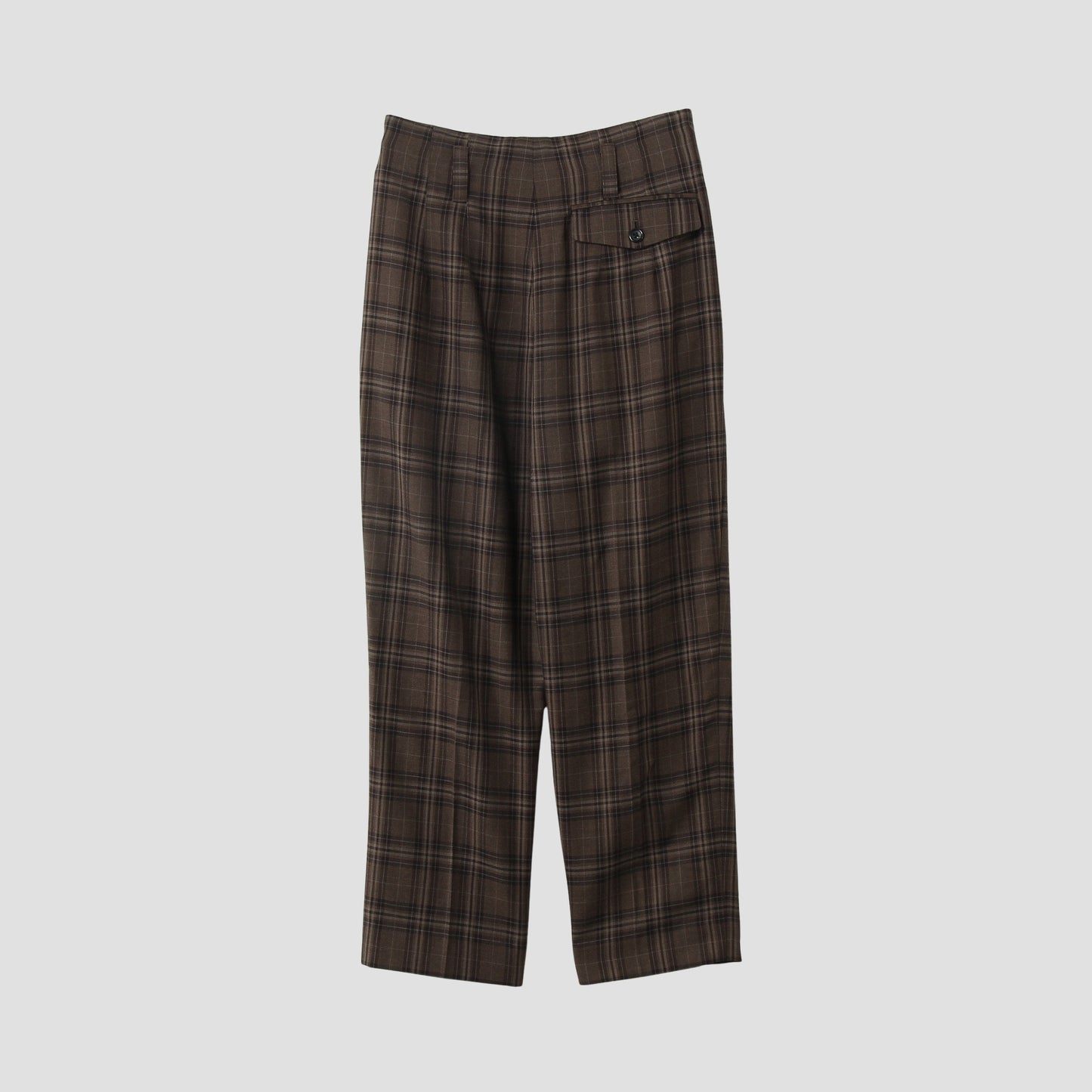 TONAL CHECK WOOL TROUSERS