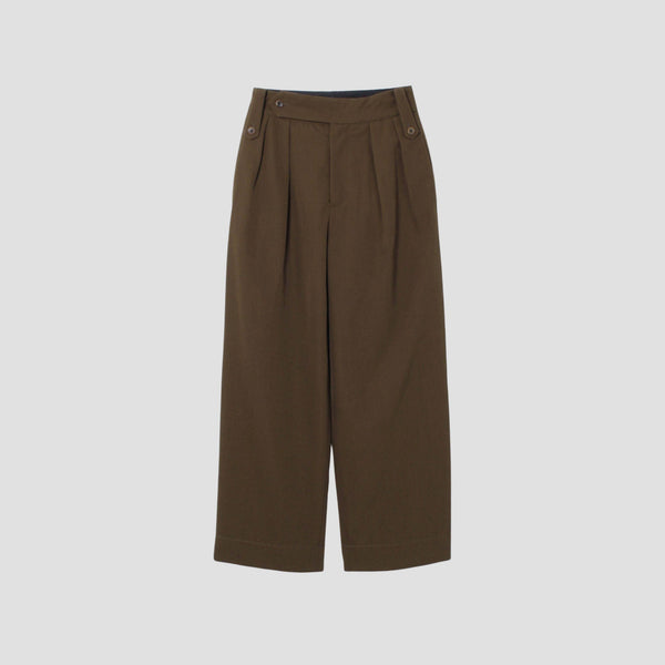 DRY WOOL TWILL TROUSERS