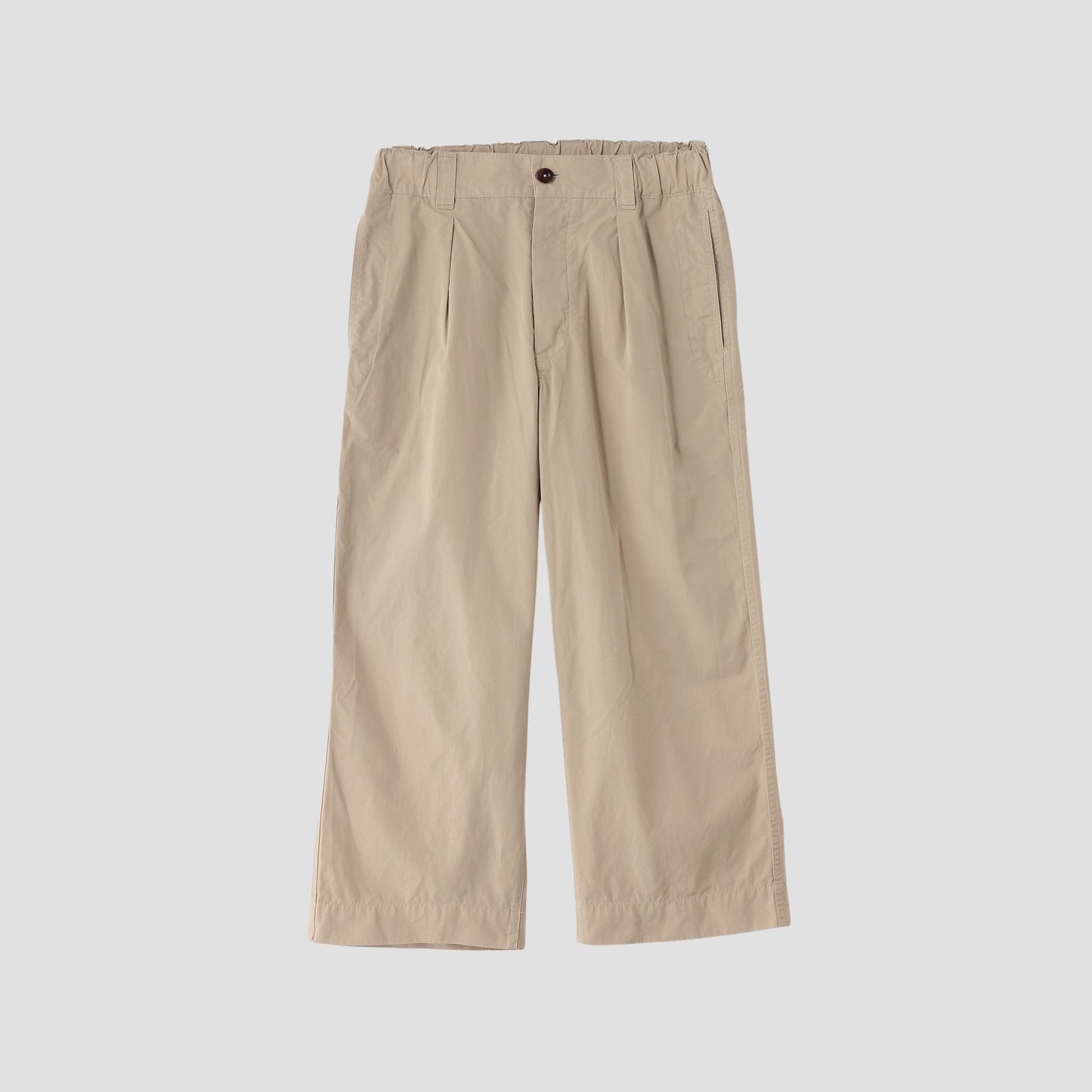 FINE COMPACT COTTON POPLIN TROUSERS