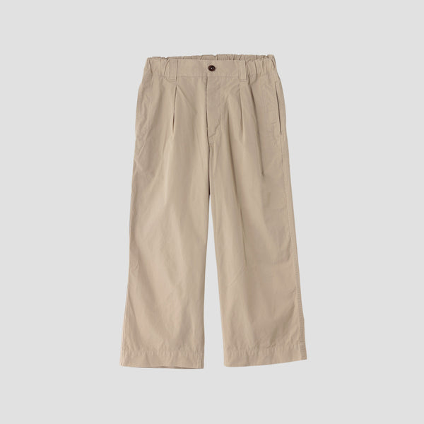 FINE COMPACT COTTON POPLIN TROUSERS