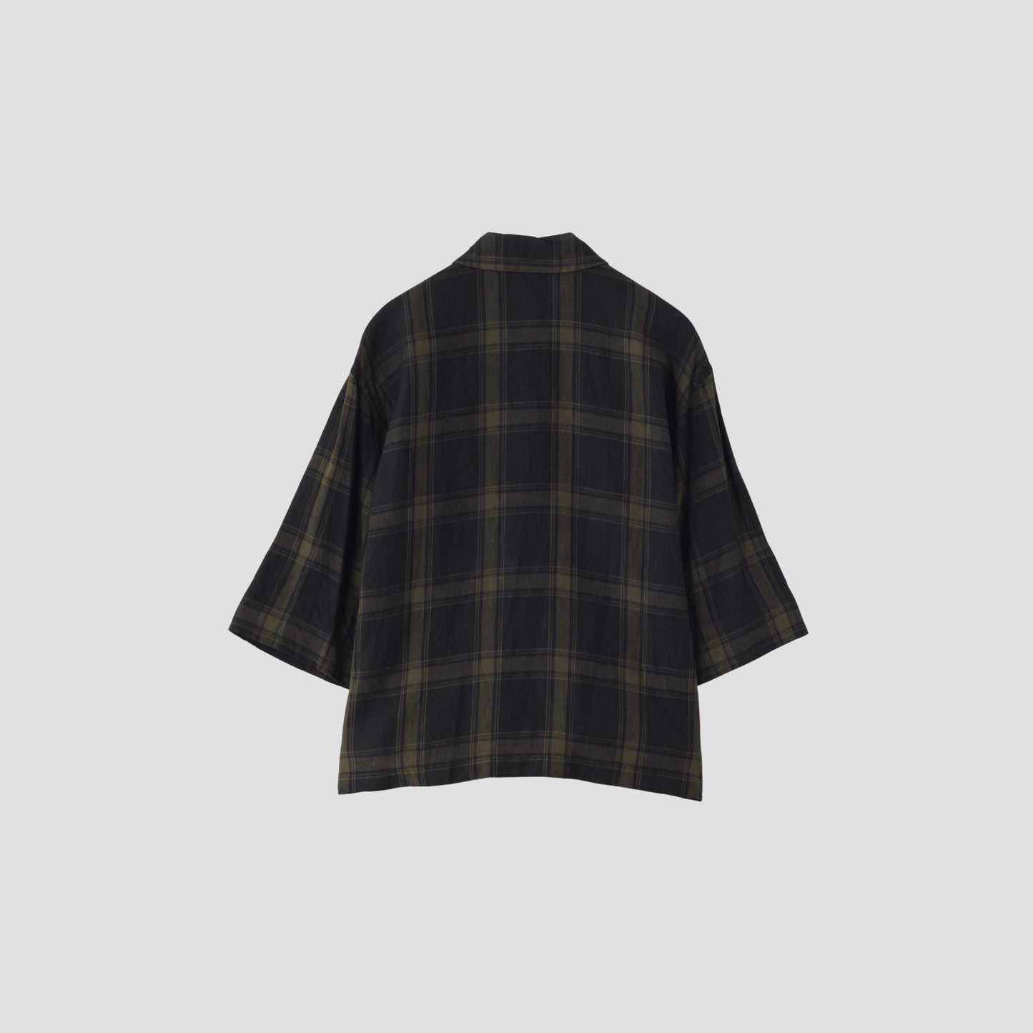 LARGE CHECK LINEN SHIRT