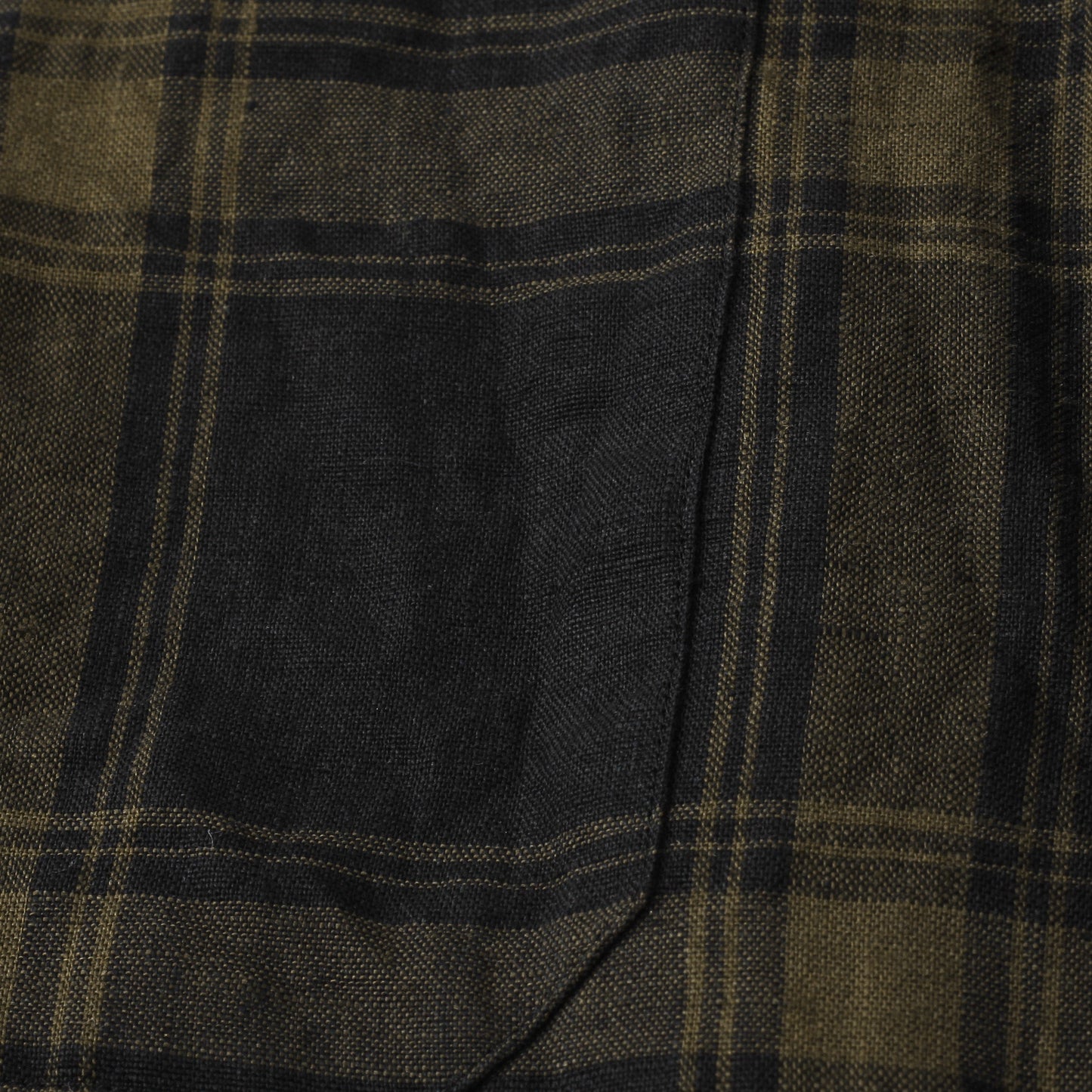 LARGE CHECK LINEN SHIRT
