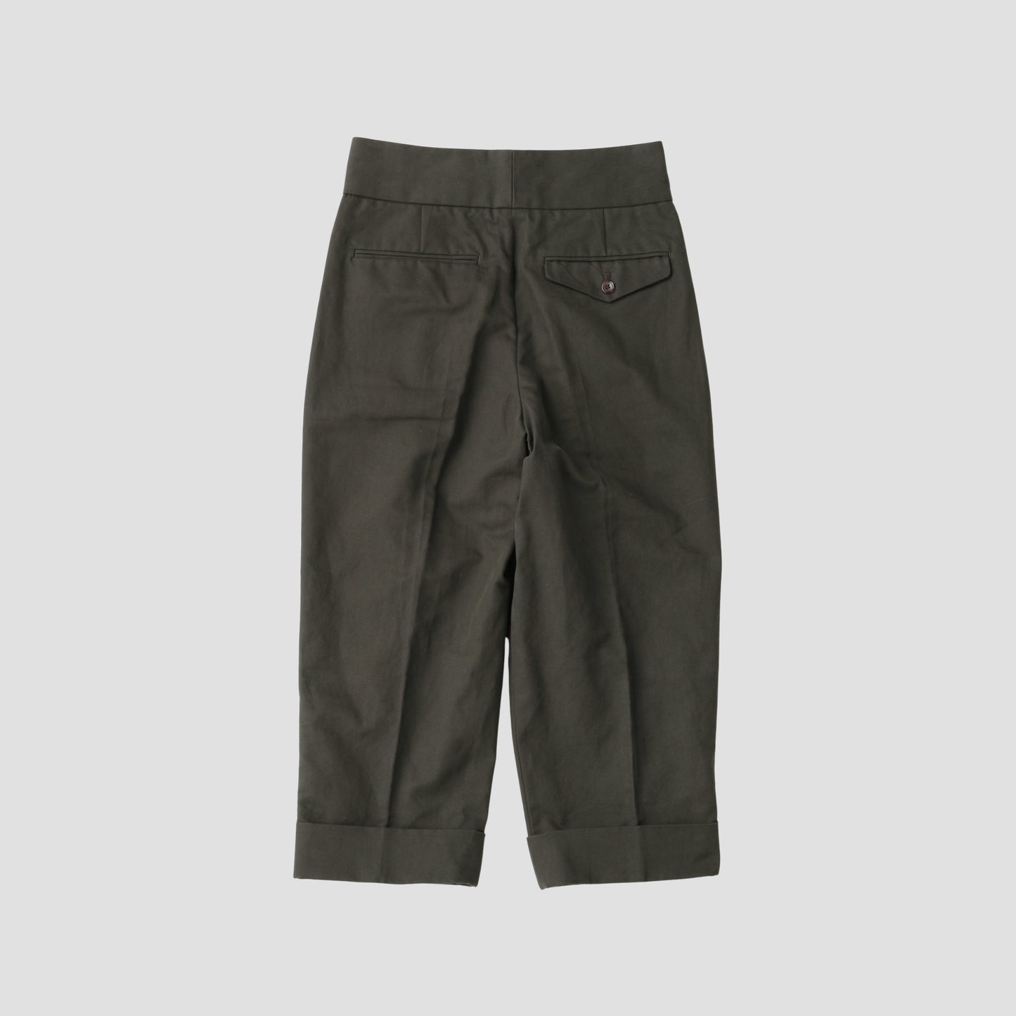 BRUSHED COTTON LINEN TROUSERS