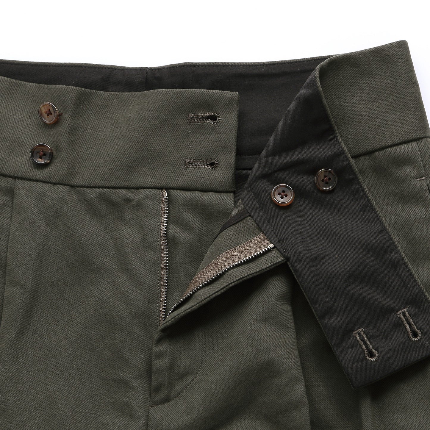 BRUSHED COTTON LINEN TROUSERS