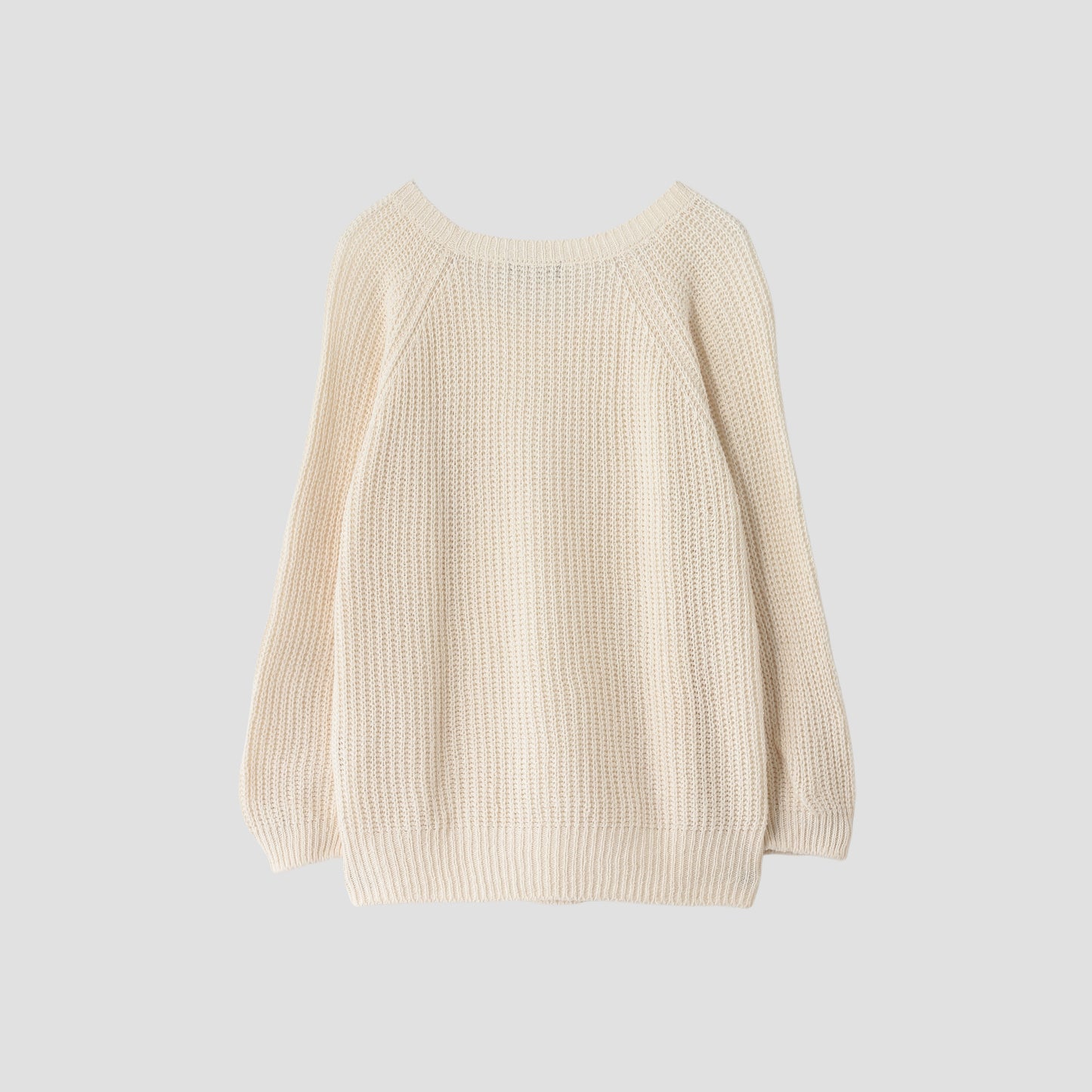 LINEN COTTON RIB JUMPER KNIT