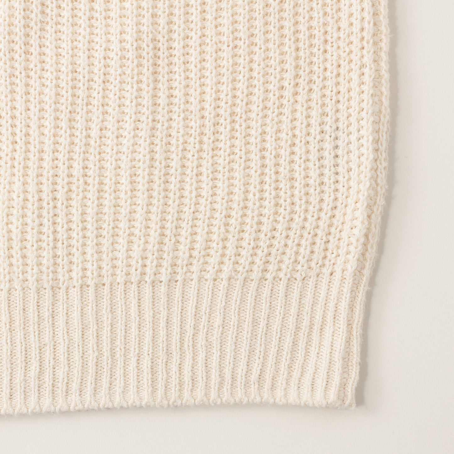 LINEN COTTON RIB JUMPER KNIT