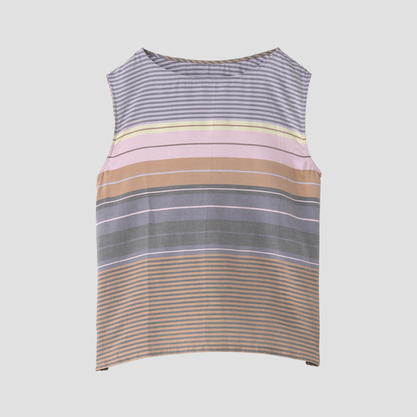 SILK COTTON DECKCHAIR STRIPE SHIRT