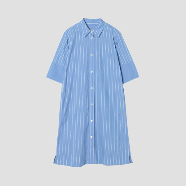 WIDE PJ STRIPE COTTON DRESS