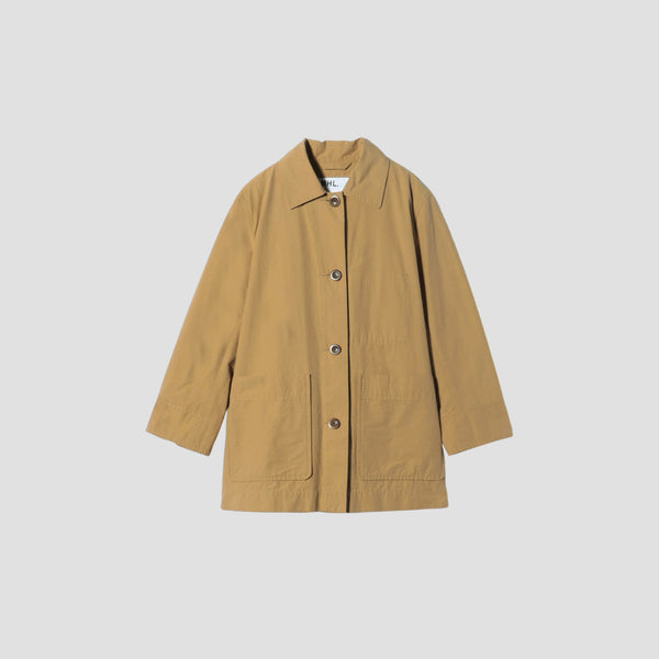 WASHED COTTON POPLIN COAT