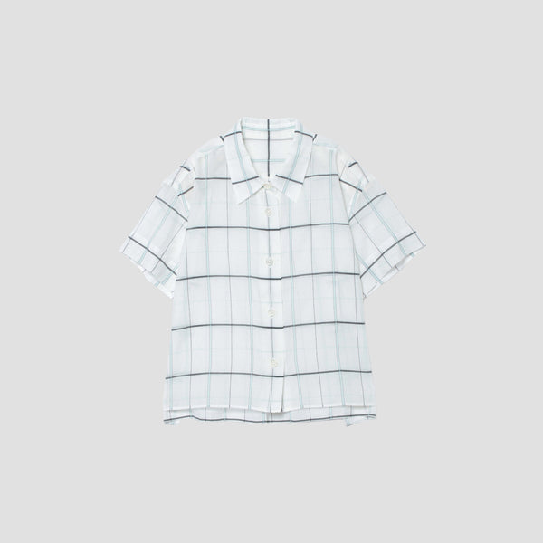 SHEER COTTON SILK CHECK SHIRT