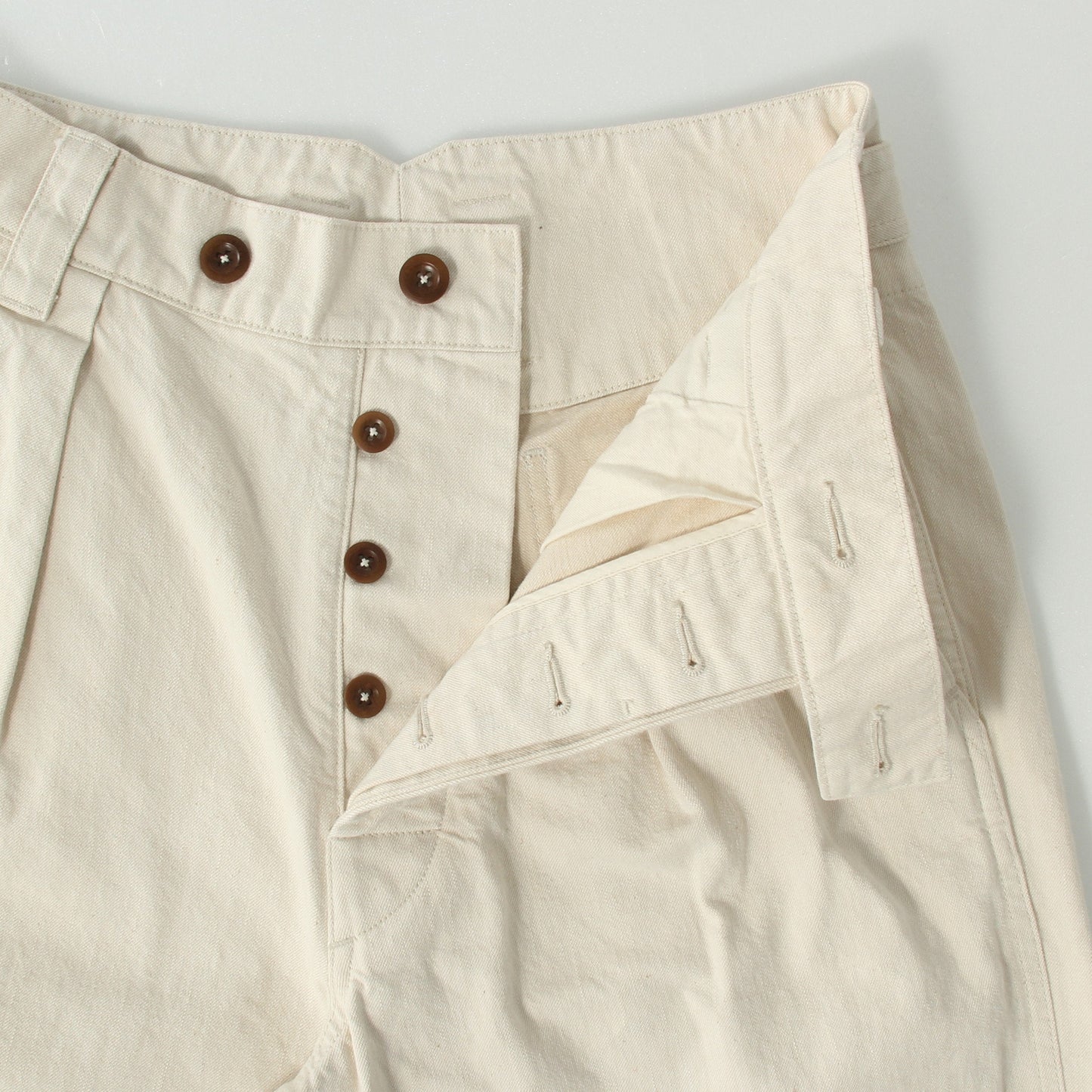 NATURAL DENIM TROUSERS