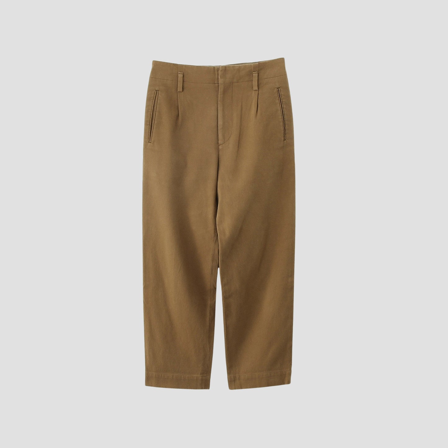 WASHED COTTON TWILL TROUSERS