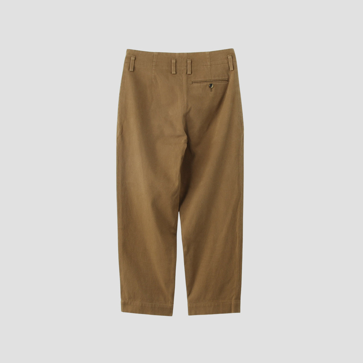 WASHED COTTON TWILL TROUSERS