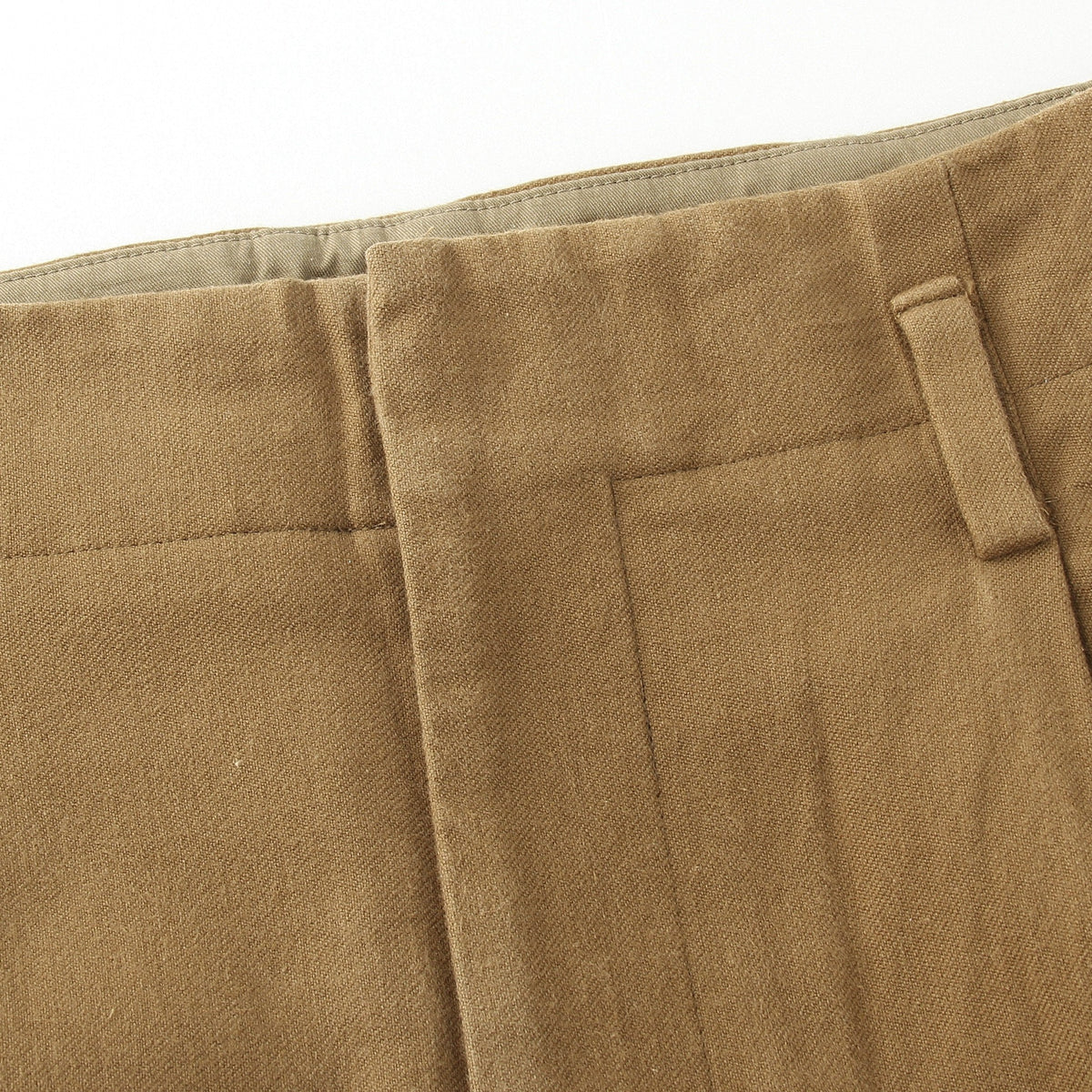 WASHED COTTON TWILL TROUSERS