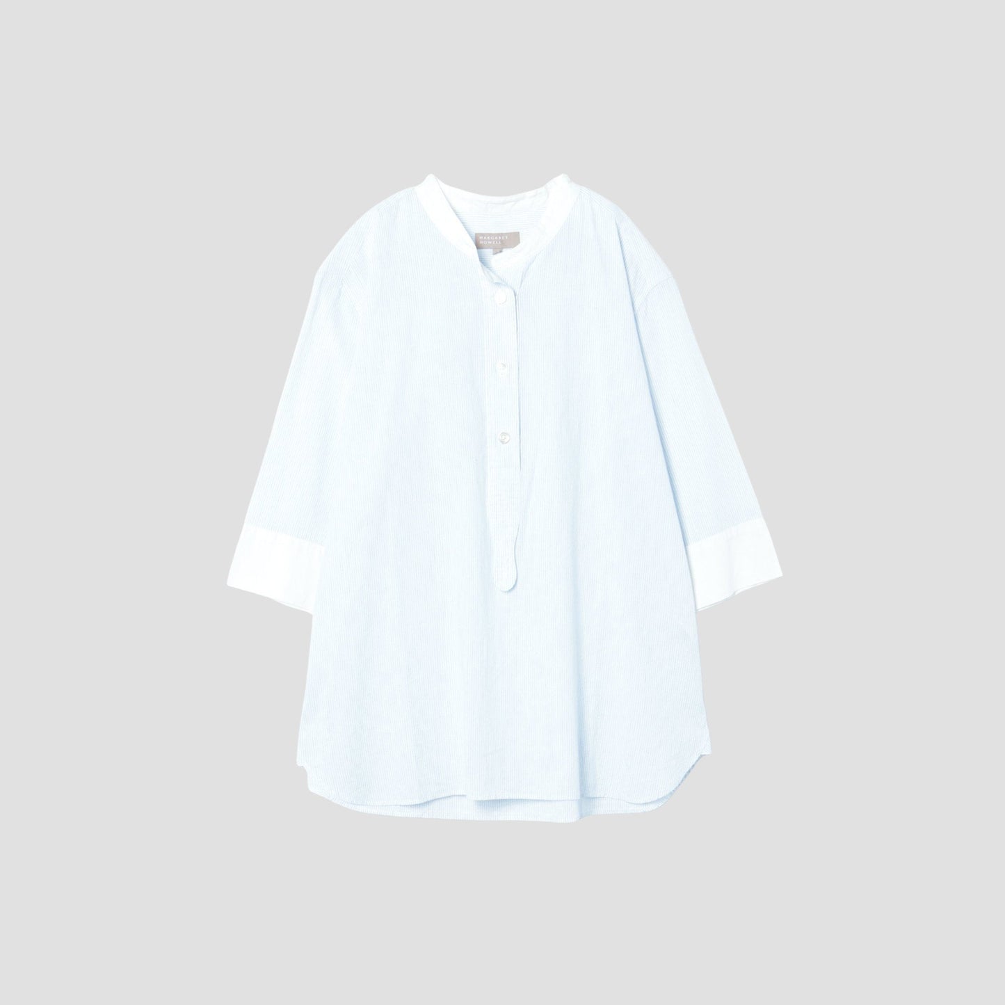 FINE STRIPE COTTON LINEN SHIRT