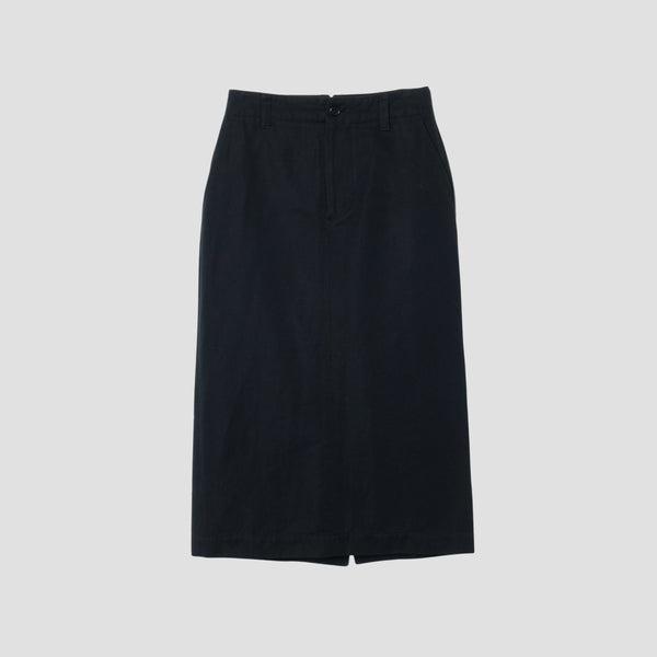 COTTON LINEN TWILL SKIRT