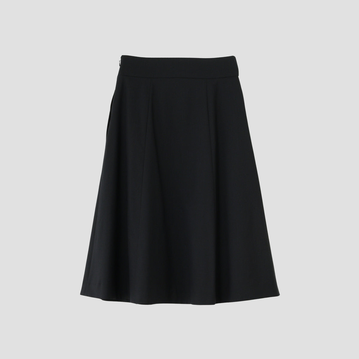 FINE WOOL POPLIN SKIRT