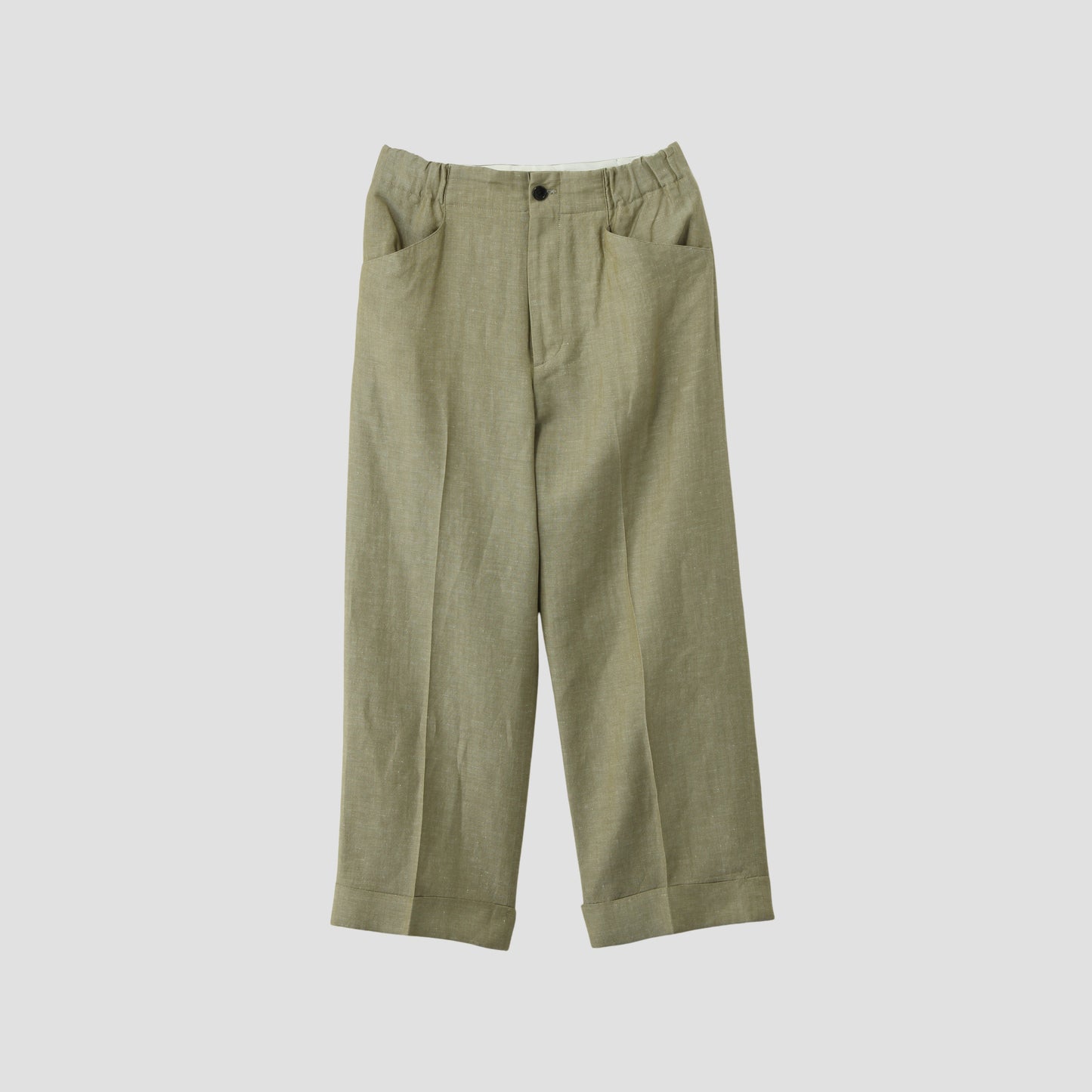 WOOL LINEN HOPSACK TROUSERS