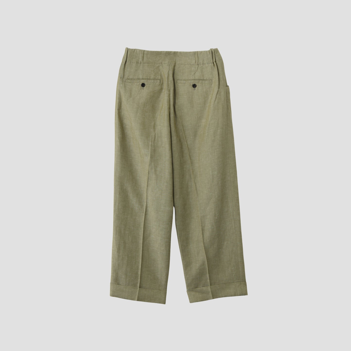 WOOL LINEN HOPSACK TROUSERS