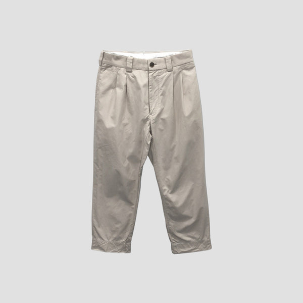 WASHED DENSE COTTON POPLIN TROUSERS