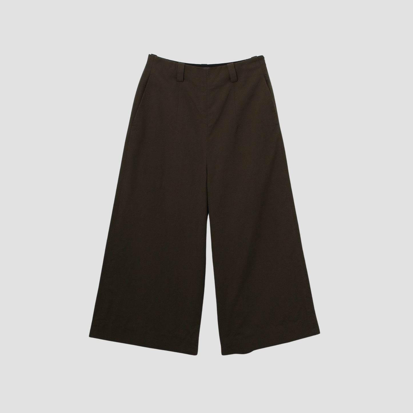 PLAIN WEAVE COTTON LINEN TROUSERS