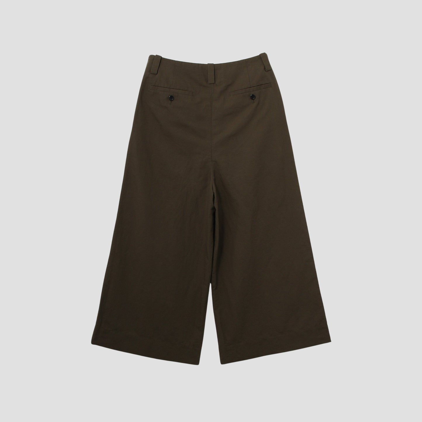 PLAIN WEAVE COTTON LINEN TROUSERS