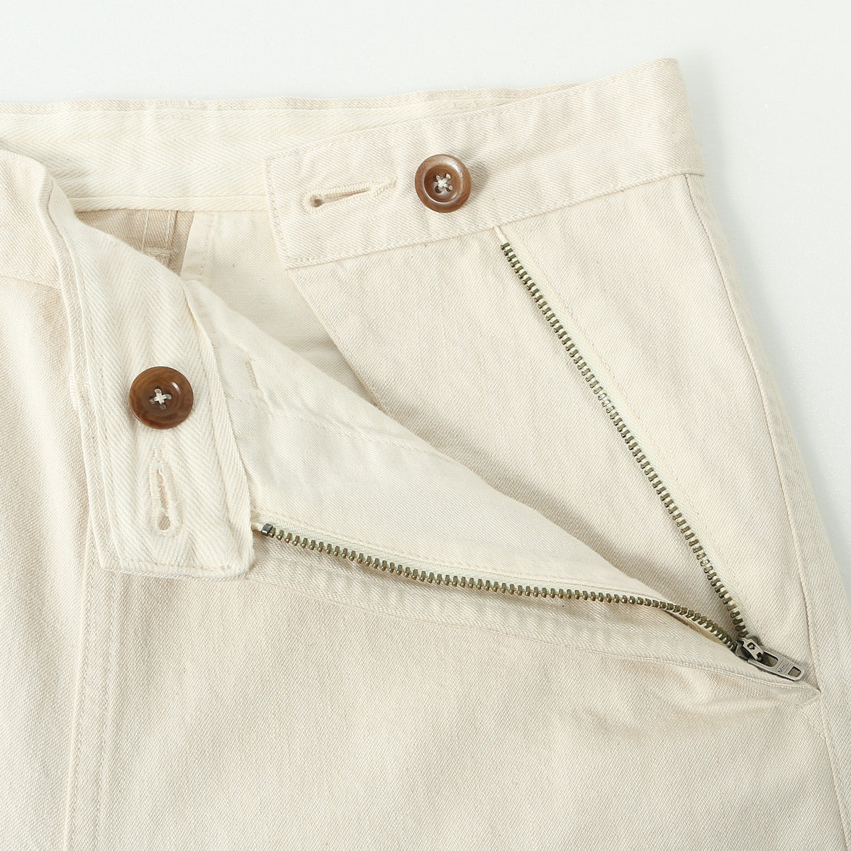NATURAL DENIM TROUSERS