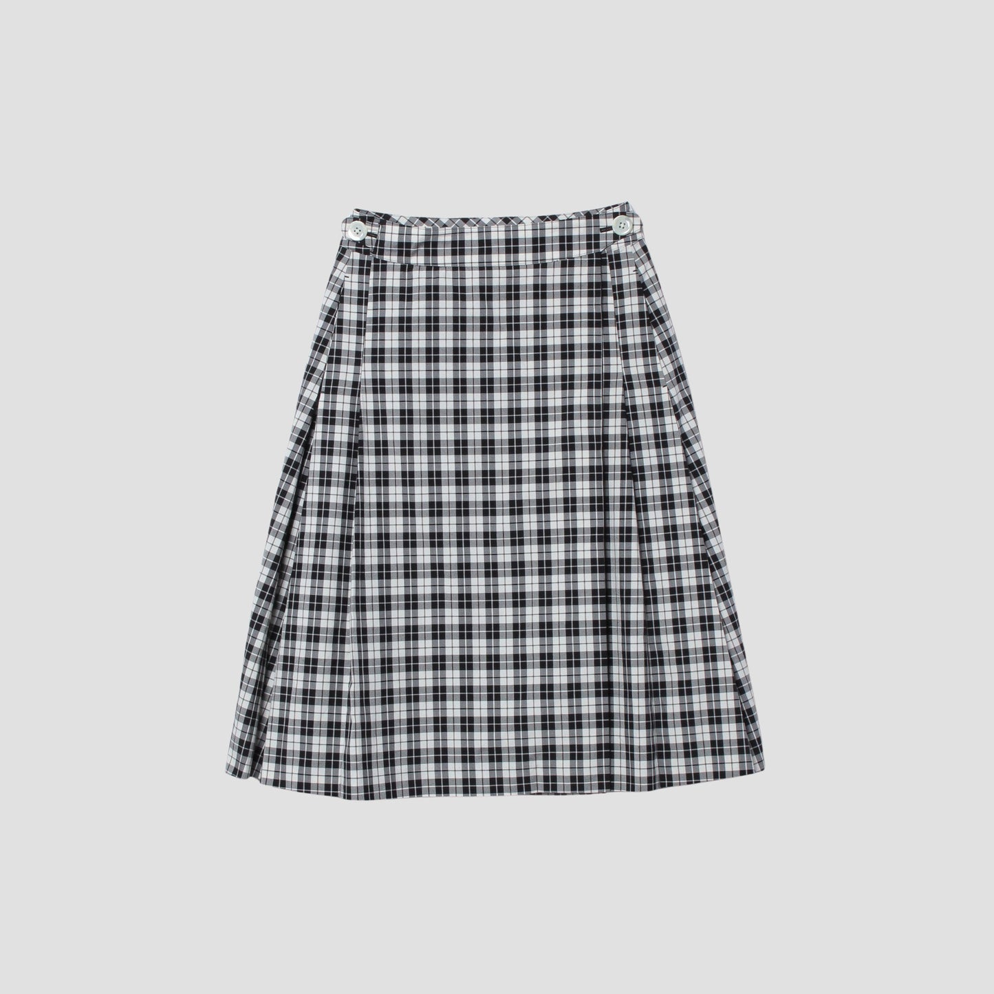 COTTON SILK CHECK SKIRT
