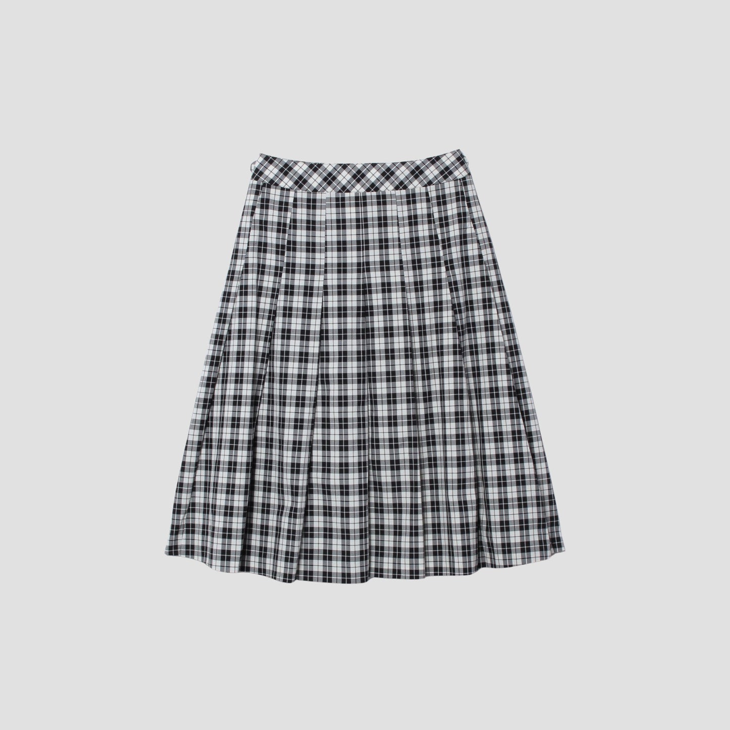 COTTON SILK CHECK SKIRT
