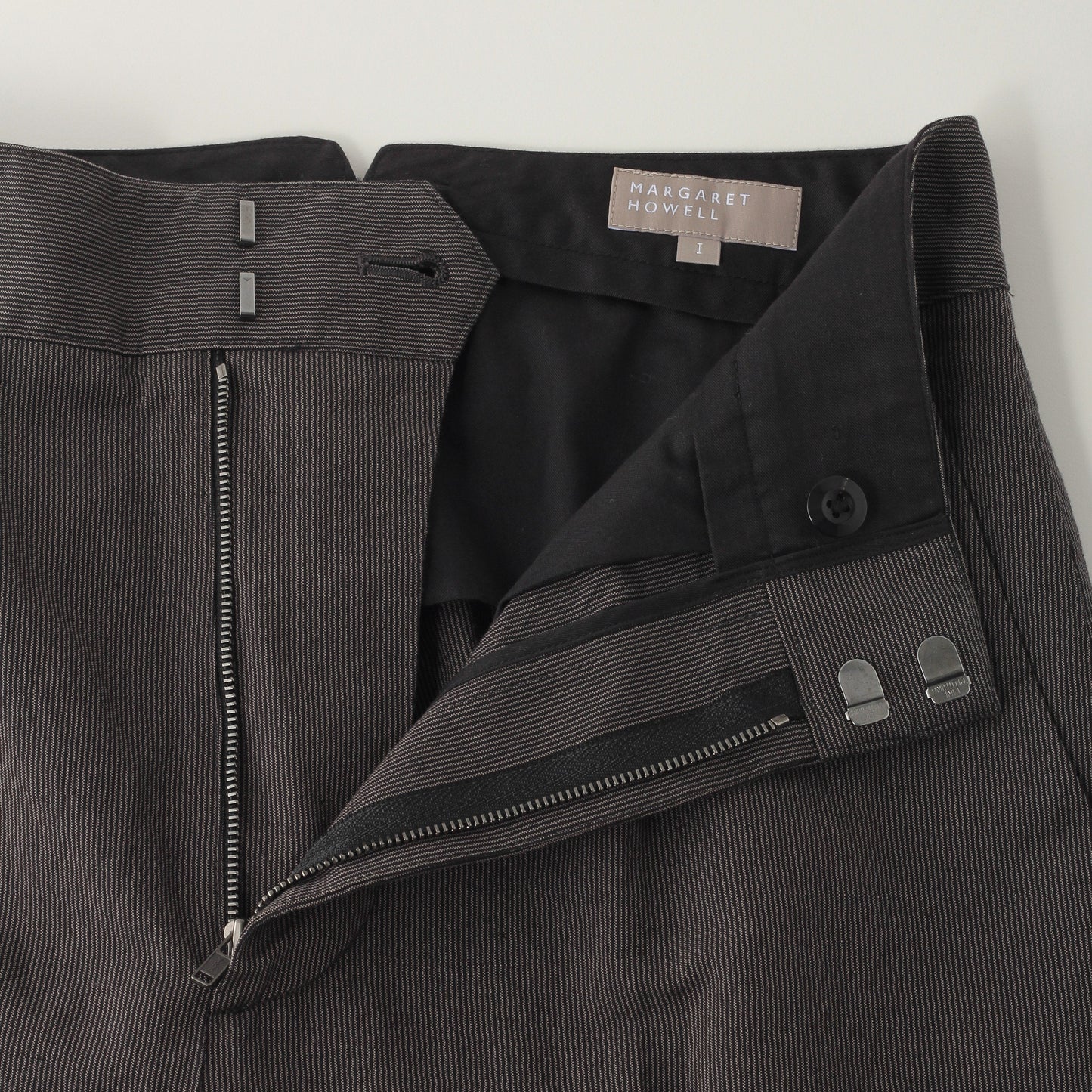 YARN DYED COTTON LINEN TROUSERS